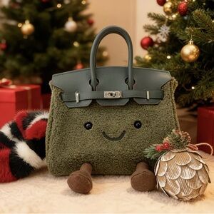 Jellycat inspired Olive Green Handbag size M